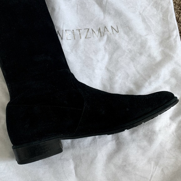 Stuart Weitzman Lowlands Black Suede Size 6.5 - Picture 15 of 16